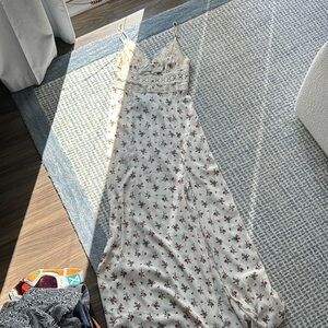 Floral Cream Maxi Dress free people